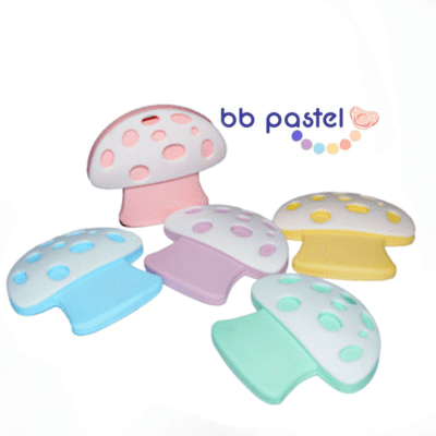 Jouet de dentition champignon en silicone – apaisant gencives bébé