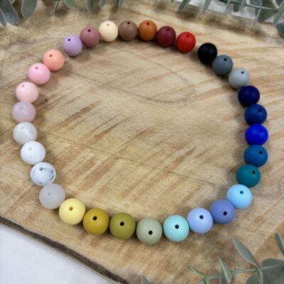 Perles silicone 15 mm et fournitures pour accessoires bébé personnalisés – BB Pastel