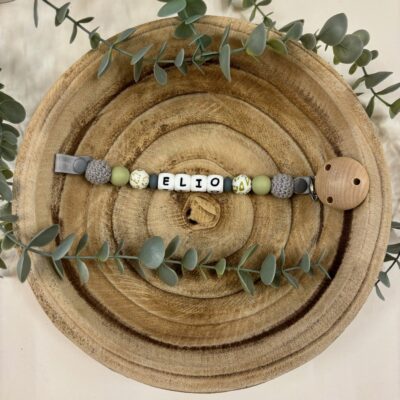 Attache tétine panthor et gris