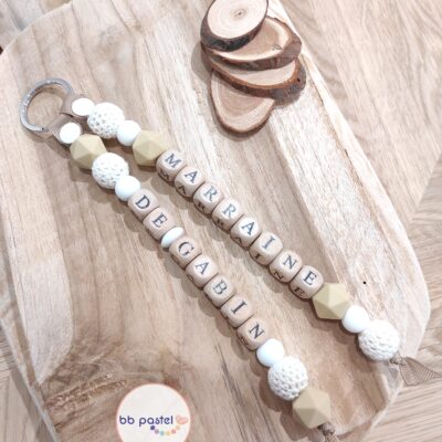 Porte clé 2 prénoms