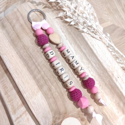 porte clé 2 prénoms