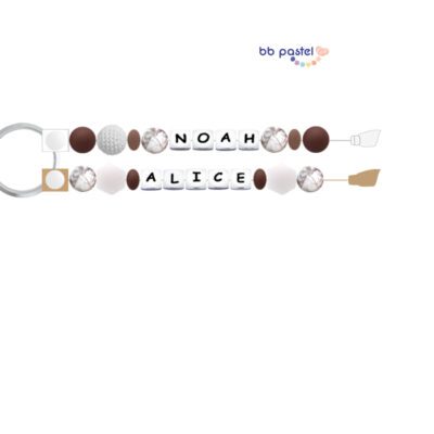 porte clé 2 prénom personnalisé