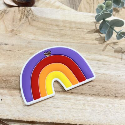 Jouet arc-en-ciel en silicone – apaisant et décoratif | BB Pastel