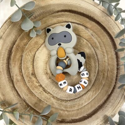 Anneau de dentition gris clair et ocre