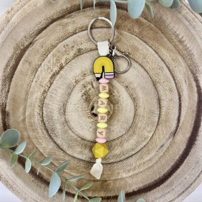 Porte-clé crayon et moutarde