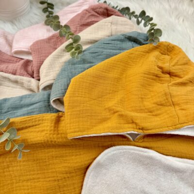 Cape de bain bébé en coton biologique ultra douce – Naturelle et écologique
