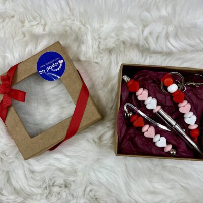 Coffret trio saint valentin coeur rouge