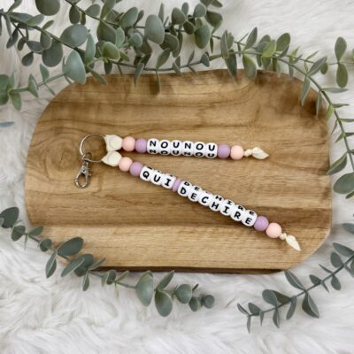 Avec petite lettre en silicone blanche